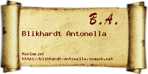 Blikhardt Antonella névjegykártya